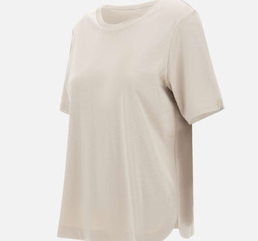 HERNO T-shirt in misto seta e cotone BEIGE Donna 