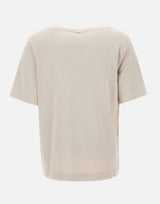 HERNO T-shirt in misto seta e cotone BEIGE Donna 