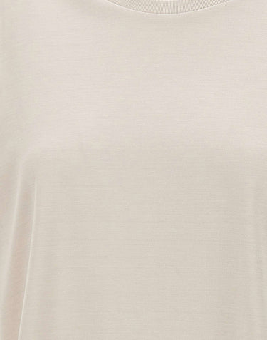 HERNO T-shirt in misto seta e cotone BEIGE Donna 