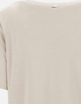 HERNO T-shirt in misto seta e cotone BEIGE Donna 