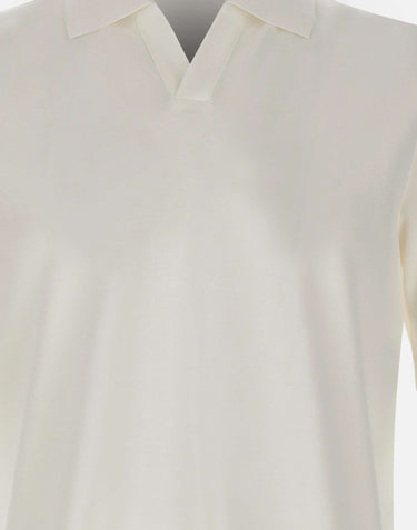 HERNO Polo con colletto aperto WHITE Uomo 