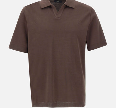 HERNO Polo con colletto aperto BROWN Uomo 
