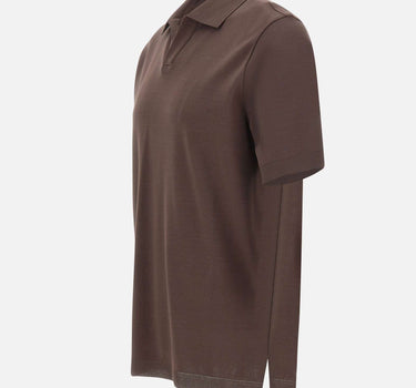 HERNO Polo con colletto aperto BROWN Uomo 
