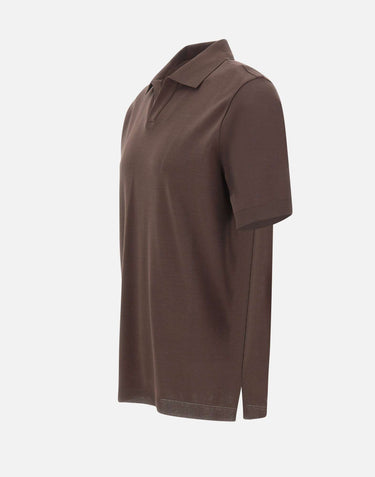 HERNO Polo con colletto aperto BROWN Uomo 