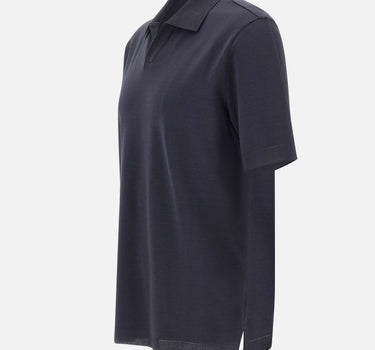 HERNO Polo con colletto aperto BLUE Uomo 
