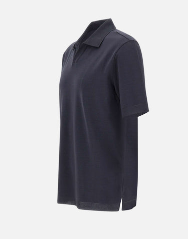 HERNO Polo con colletto aperto BLUE Uomo 