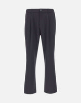 HERNO Pantaloni elasticizzati in misto lana BLACK Uomo 