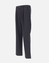 HERNO Pantaloni elasticizzati in misto lana BLACK Uomo 