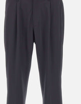 HERNO Pantaloni elasticizzati in misto lana BLACK Uomo 