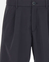 HERNO Shorts in seersucker BLUE Uomo 