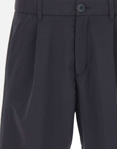 HERNO Shorts in seersucker BLUE Uomo 