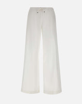 HERNO Pantaloni ampi in misto cotone WHITE Donna 