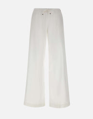 HERNO Pantaloni ampi in misto cotone WHITE Donna 