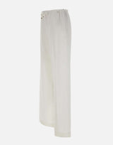 HERNO Pantaloni ampi in misto cotone WHITE Donna 