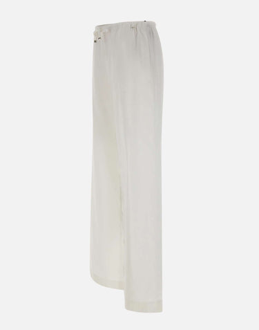 HERNO Pantaloni ampi in misto cotone WHITE Donna 