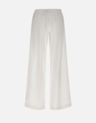 HERNO Pantaloni ampi in misto cotone WHITE Donna 
