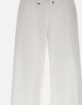 HERNO Pantaloni ampi in misto cotone WHITE Donna 