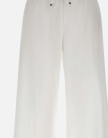 HERNO Pantaloni ampi in misto cotone WHITE Donna 