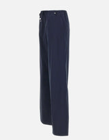 HERNO Pantaloni ampi in misto cotone BLUE Donna 