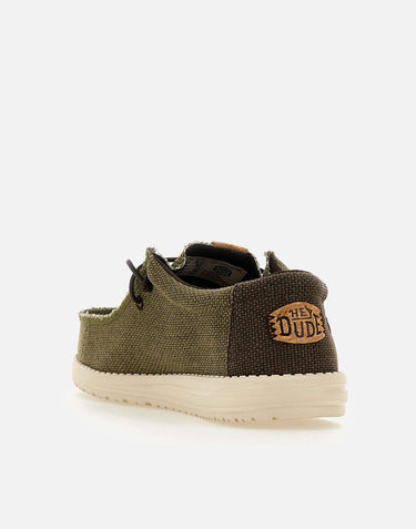 HEY DUDE Mocassini "Wally braided" GREEN Uomo 