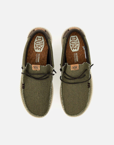 HEY DUDE Mocassini "Wally braided" GREEN Uomo 