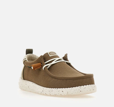 HEY DUDE Mocassini "Wally Craft Linen" BROWN Uomo 