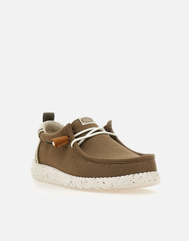HEY DUDE Mocassini "Wally Craft Linen" BROWN Uomo 