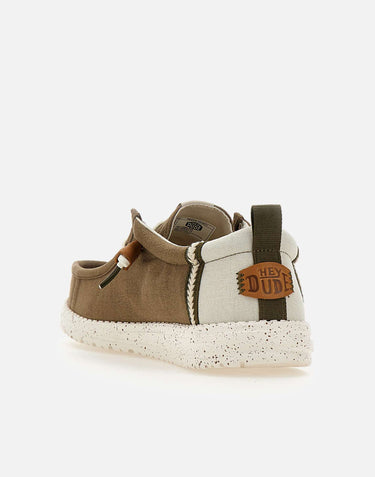 HEY DUDE Mocassini "Wally Craft Linen" BROWN Uomo 