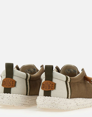 HEY DUDE Mocassini "Wally Craft Linen" BROWN Uomo 