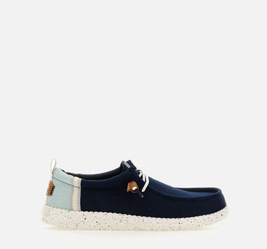 HEY DUDE Mocassini "Wally Craft Linen" BLUE Uomo 