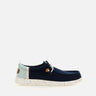 HEY DUDE Mocassini "Wally Craft Linen" BLUE Uomo 