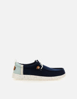 HEY DUDE Mocassini "Wally Craft Linen" BLUE Uomo 