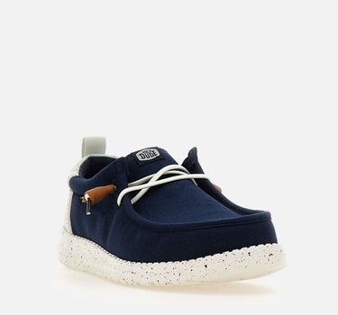 HEY DUDE Mocassini "Wally Craft Linen" BLUE Uomo 