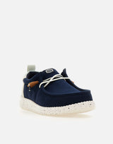 HEY DUDE Mocassini "Wally Craft Linen" BLUE Uomo 