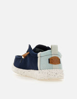 HEY DUDE Mocassini "Wally Craft Linen" BLUE Uomo 