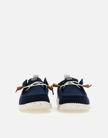 HEY DUDE Mocassini "Wally Craft Linen" BLUE Uomo 