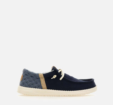 HEY DUDE Mocassini "Wally Funk Summer Stitch" BLUE Uomo 