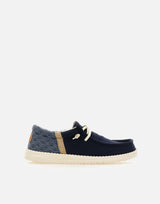 HEY DUDE Mocassini "Wally Funk Summer Stitch" BLUE Uomo 