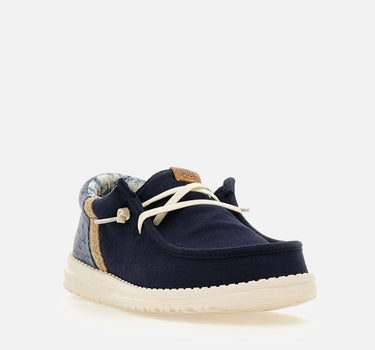 HEY DUDE Mocassini "Wally Funk Summer Stitch" BLUE Uomo 
