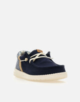 HEY DUDE Mocassini "Wally Funk Summer Stitch" BLUE Uomo 