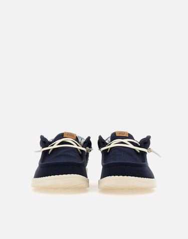 HEY DUDE Mocassini "Wally Funk Summer Stitch" BLUE Uomo 