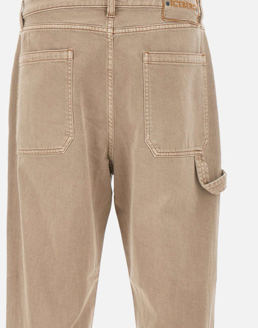 ICEBERG Jeans "Carpenter 5 tasche" BEIGE Uomo 