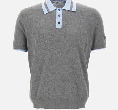 ICEBERG Polo in cotone GREY Uomo 