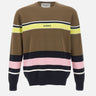 ICEBERG Maglia girocollo con righe e logo MULTICOLOR Uomo 