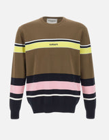 ICEBERG Maglia girocollo con righe e logo MULTICOLOR Uomo 