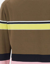 ICEBERG Maglia girocollo con righe e logo MULTICOLOR Uomo 