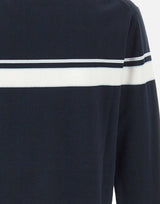 ICEBERG Maglia girocollo con righe e logo BLUE Uomo 