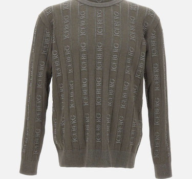 ICEBERG Maglia con logo Iceberg all over GREY Uomo 