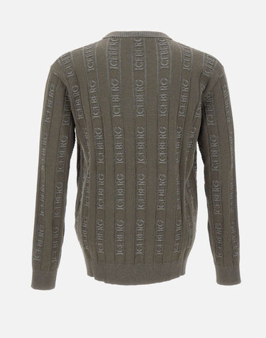 ICEBERG Maglia con logo Iceberg all over GREY Uomo 