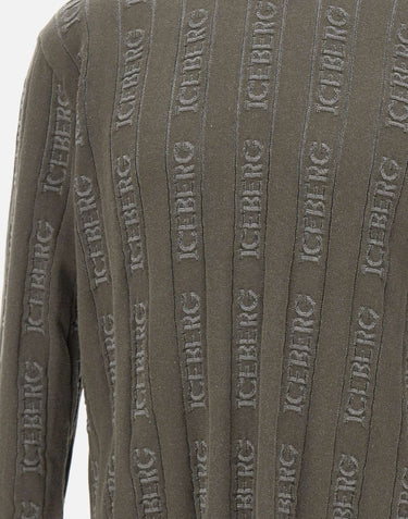 ICEBERG Maglia con logo Iceberg all over GREY Uomo 